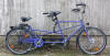 Lila Herren Damen Tandem, 26 Zoll, 47-er Reifenbreite, Rahmenhöhen: vorne 55, hinten 48, Länge des Tandems: 250cm