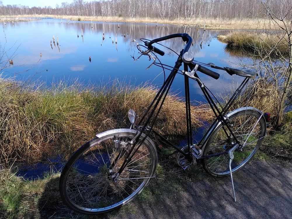 Pedersen Fahrrad vor einer Moorlandschaft (Wittmoor)